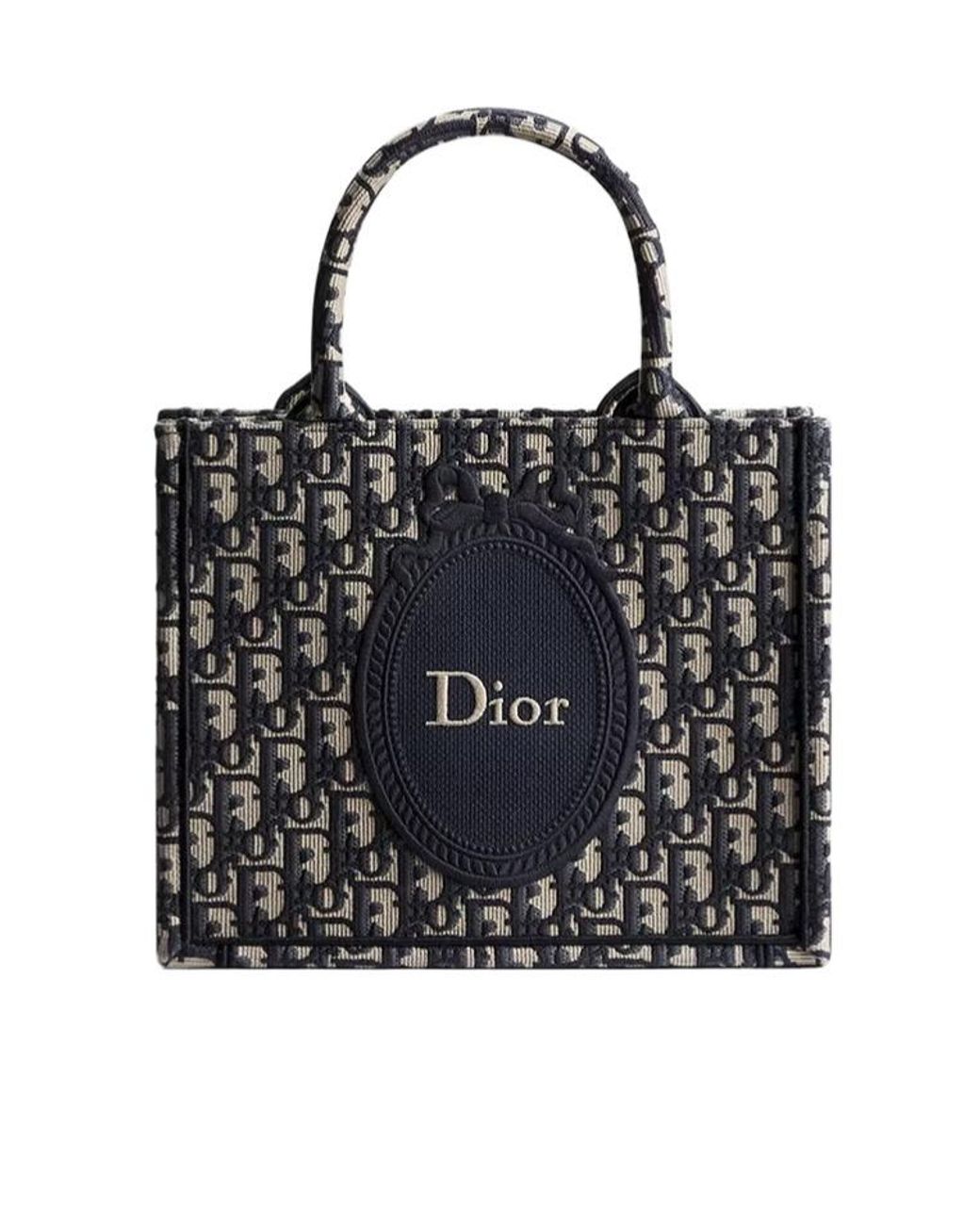 Dior Black Small Book Tote With Strap
