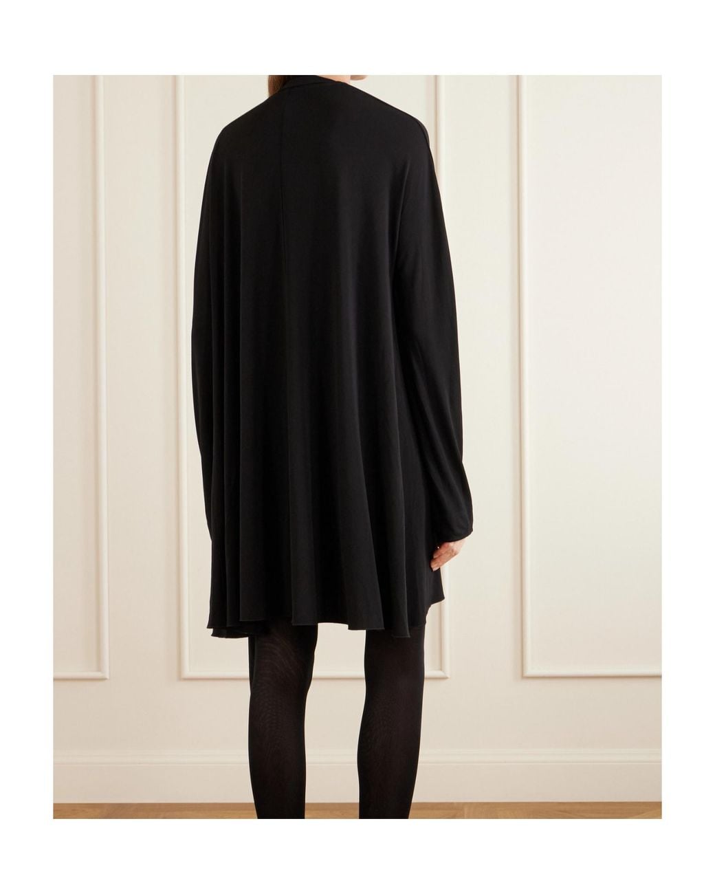 Totême Black Totême Draped Long-Sleeve Dress