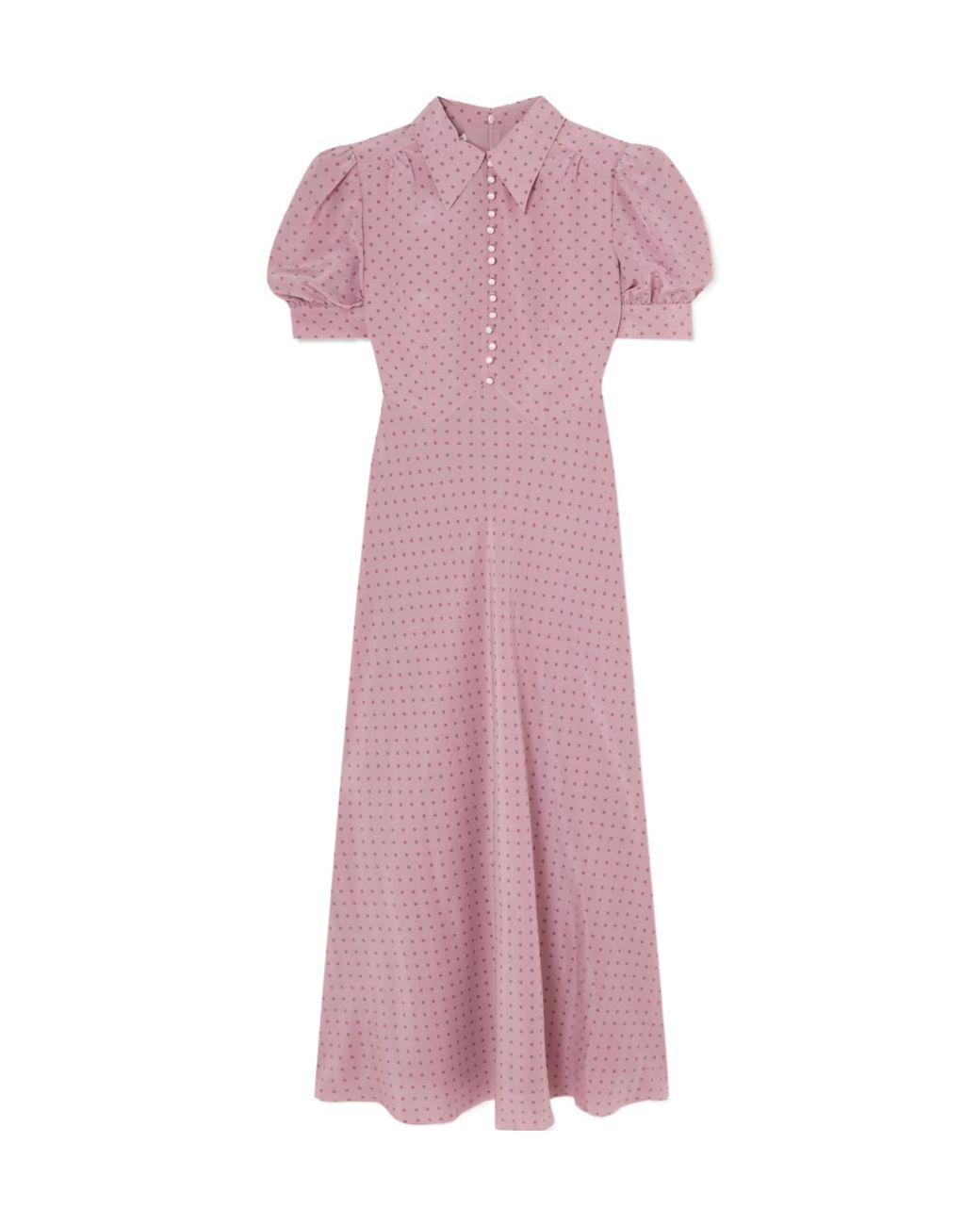 Alessandra Rich Pink Polka Dot Dress
