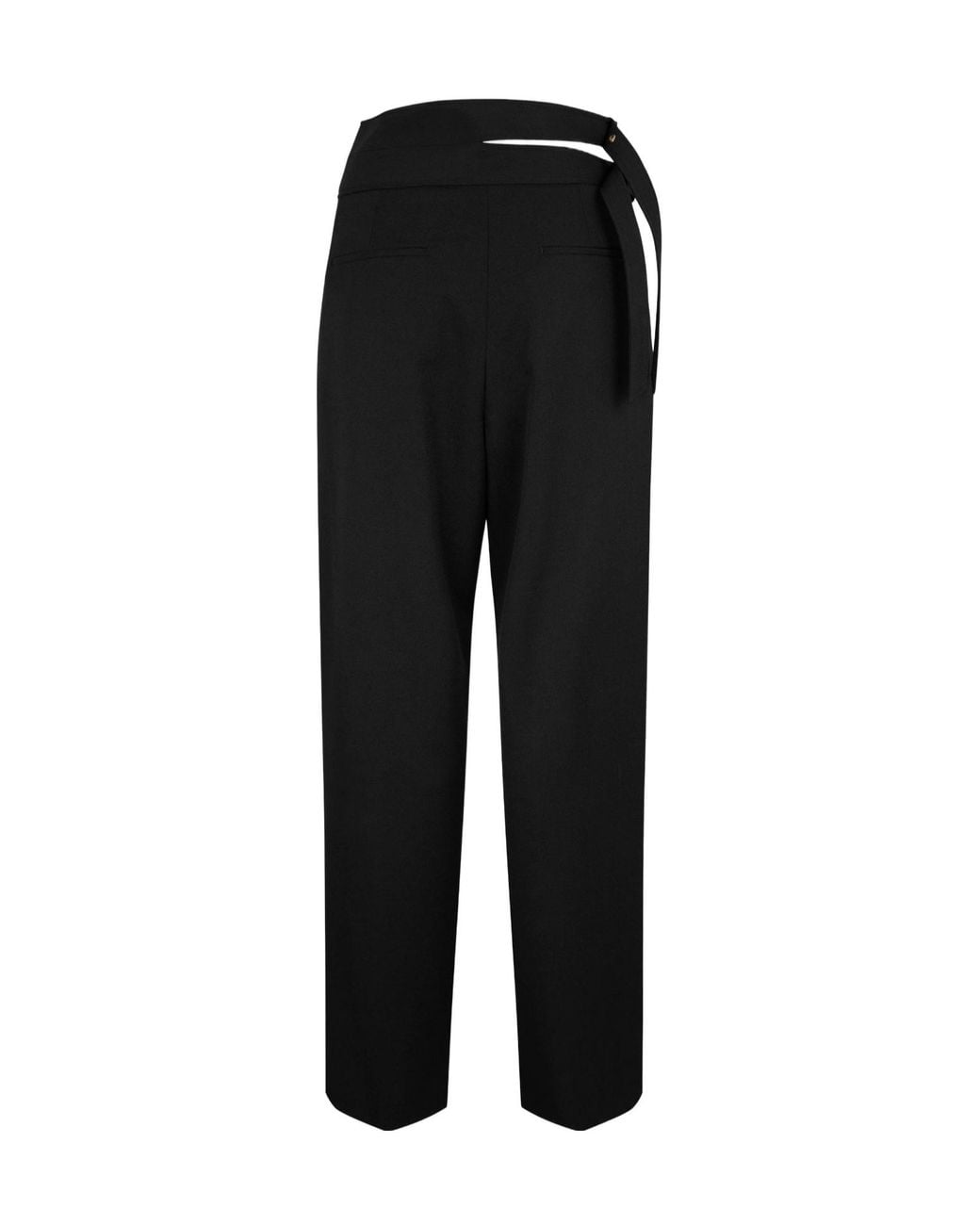 Chloé Black High-Waisted Straight Cropped Trousers
