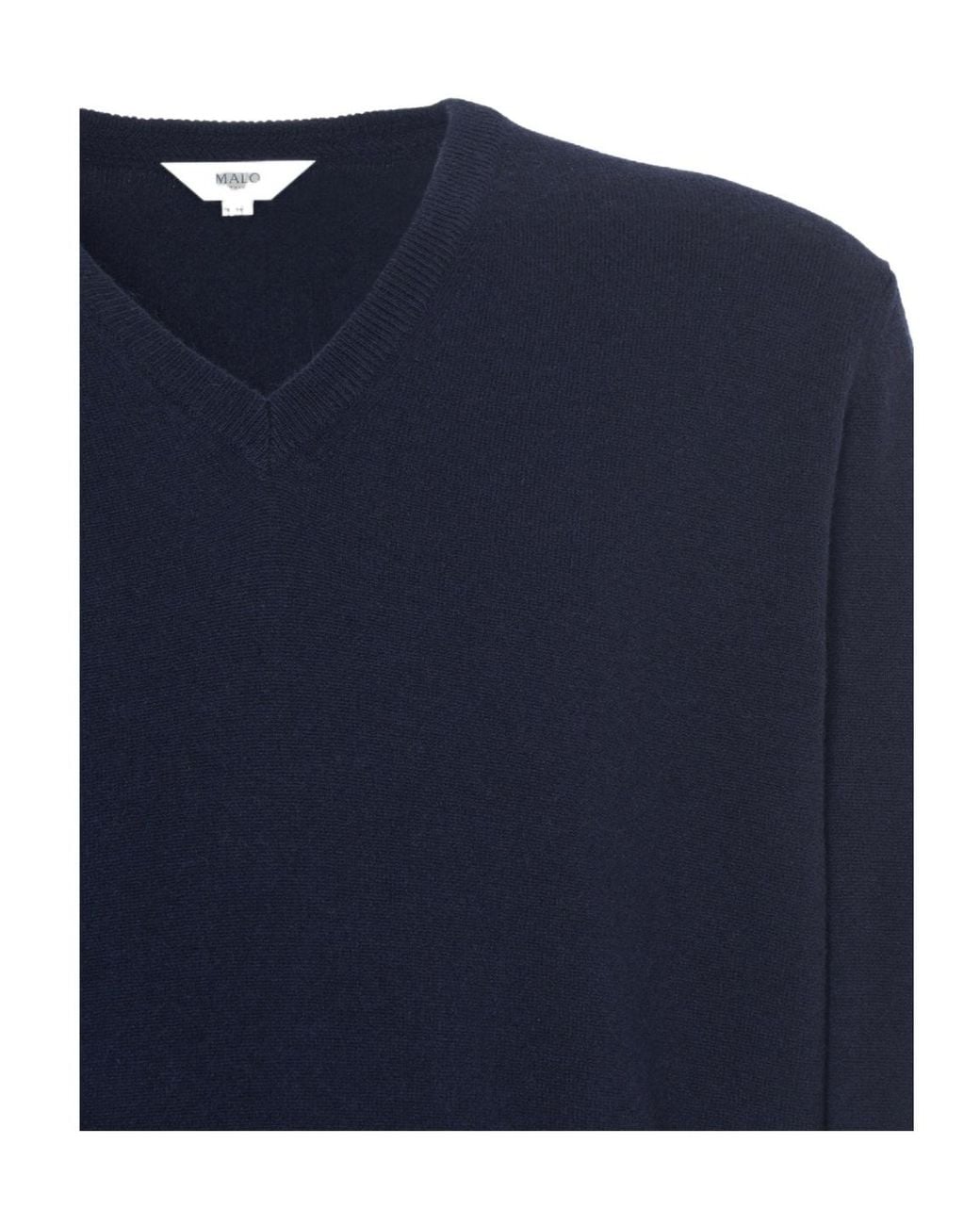 Malo Blue V-Neck Knitwear for men