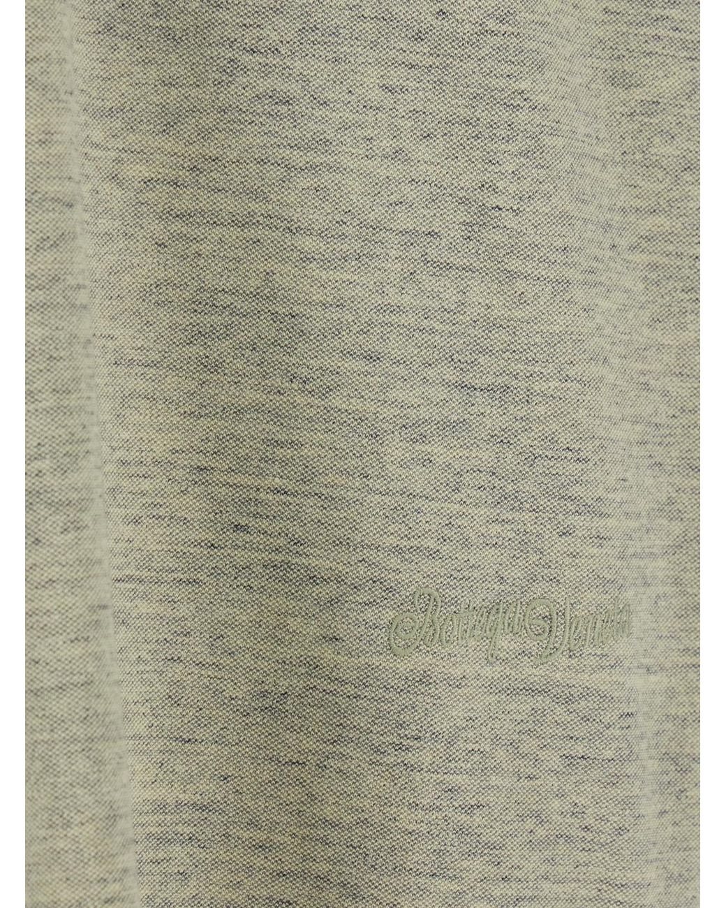 Bottega Veneta White Textured Knit Polo Shirt for men