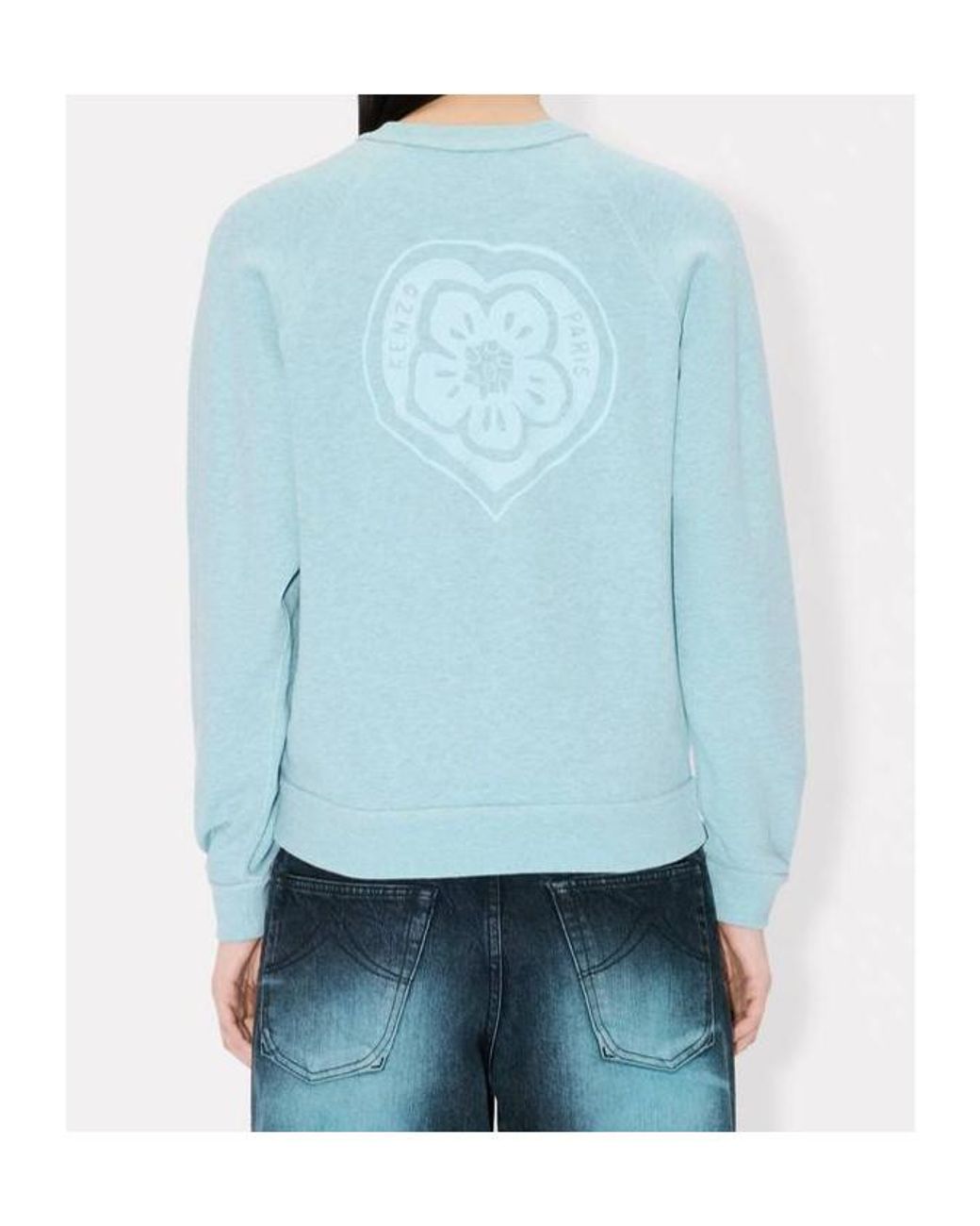 KENZO Blue Embroidered Logo Sweatshirt