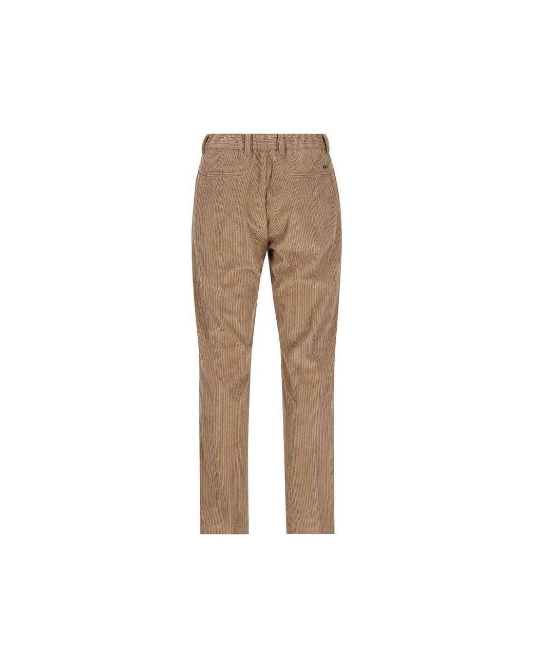 Herno Natural Pleated Corduroy Pants for men