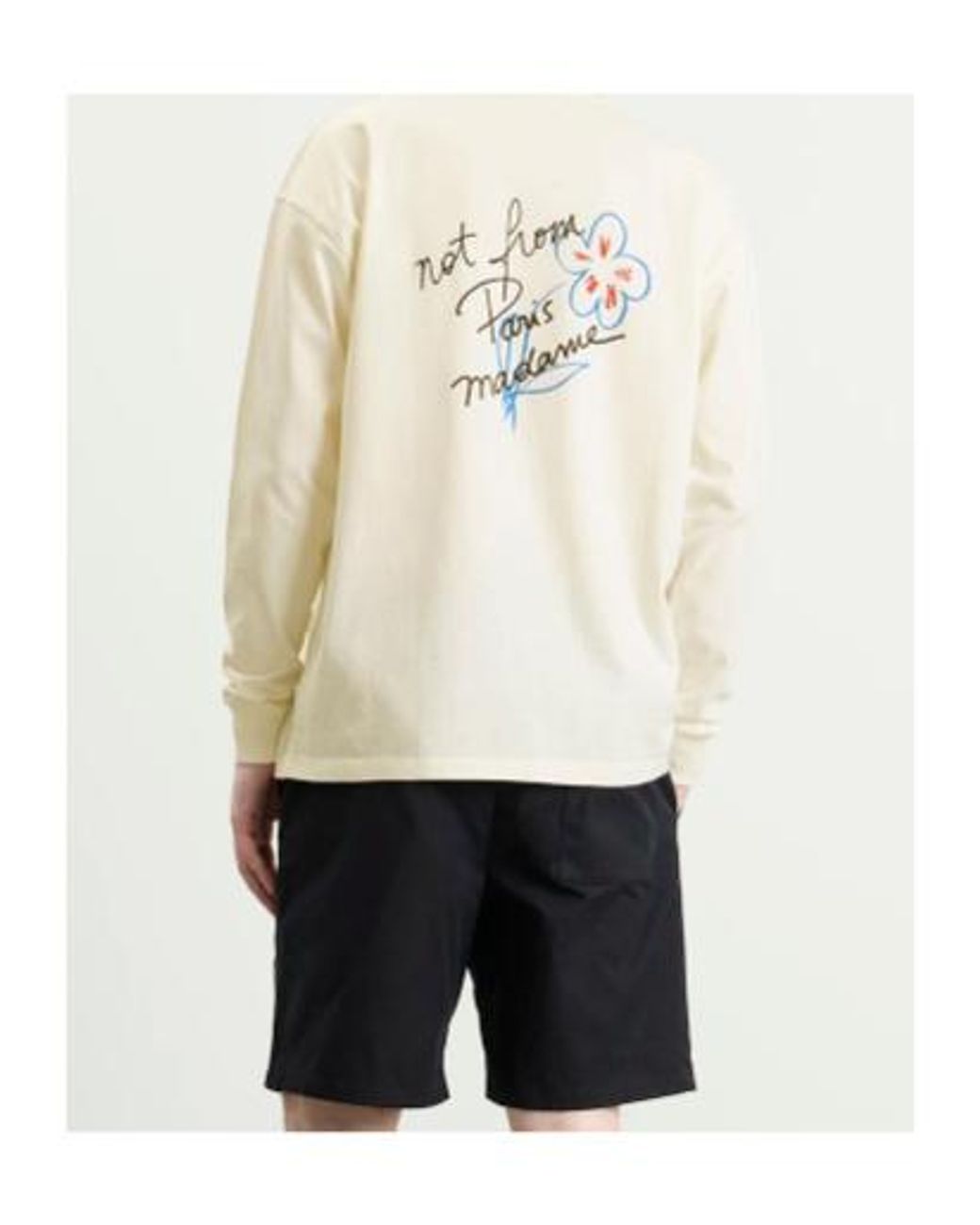 Drole de Monsieur White Drôle De Monsieur Esquisse Slogan Long Sleeve T-Shirt for men