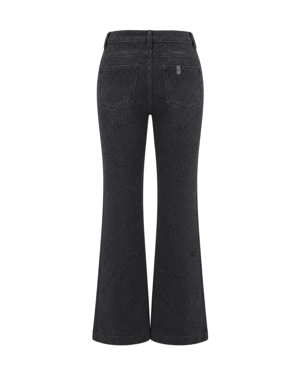 Liu Jo Black Embellished Flared Jeans