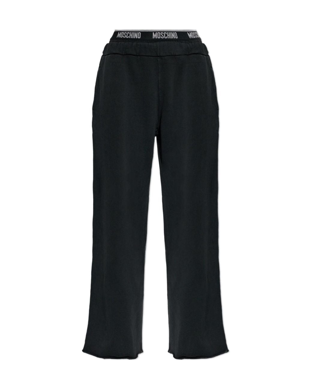 Moschino Black Active Logo Waistband Sweatpants