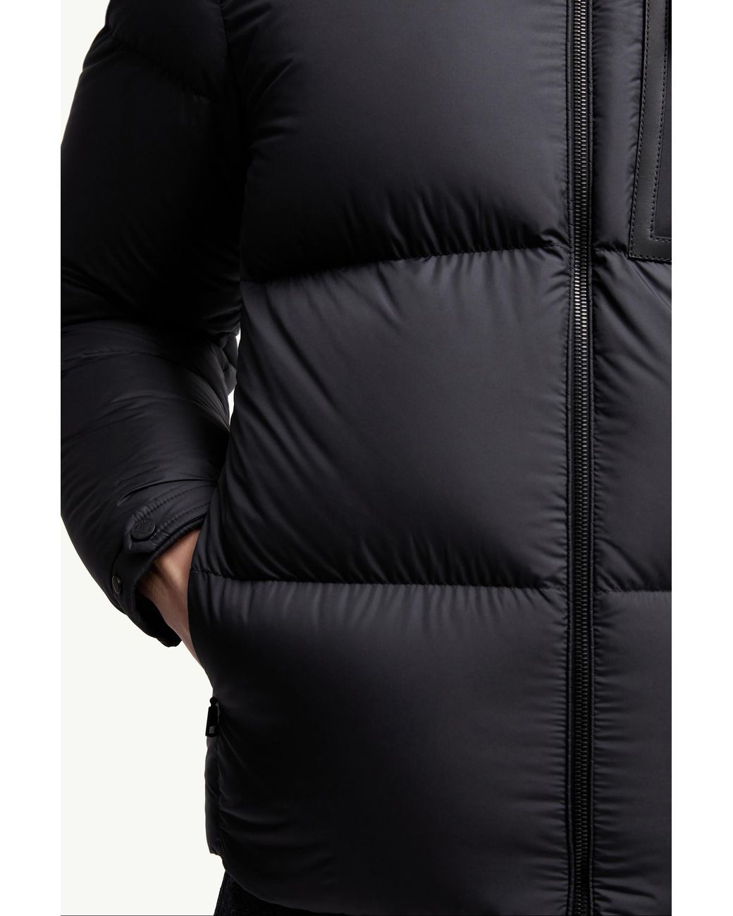 Moncler Black Chinon Square-Quilted Short Puffer Jacket for men