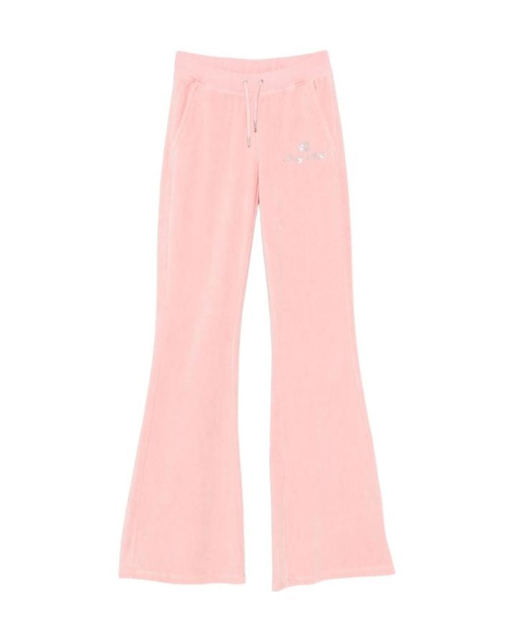 Sporty & Rich Pink X Juicy Couture Logo-Embellished Velour Track Pants