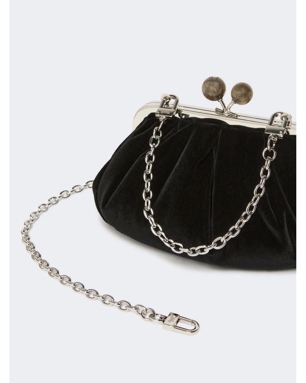 Weekend by Maxmara Black Wkagiochi Velvet Clutch Bag