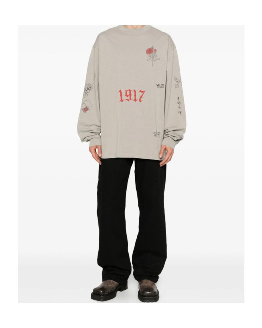 Balenciaga White Long-Sleeved T-Shirt for men