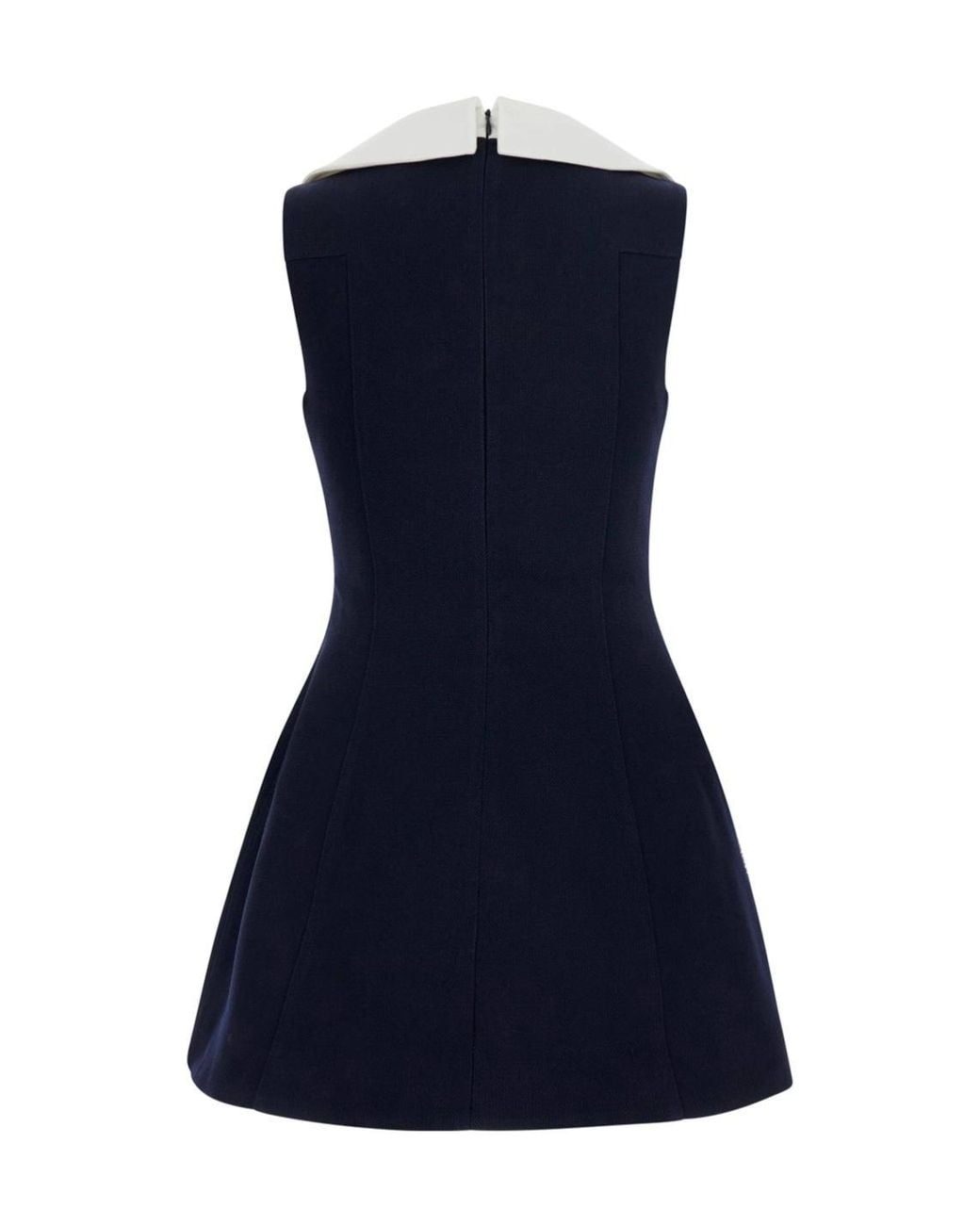 ShuShu/Tong Blue Shushu/Tong Contrast Collar Flared Dress