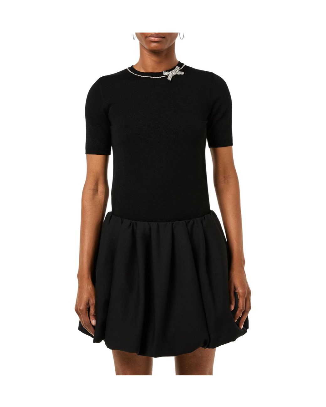 Valentino Black Fitted Short-Sleeved Shirts
