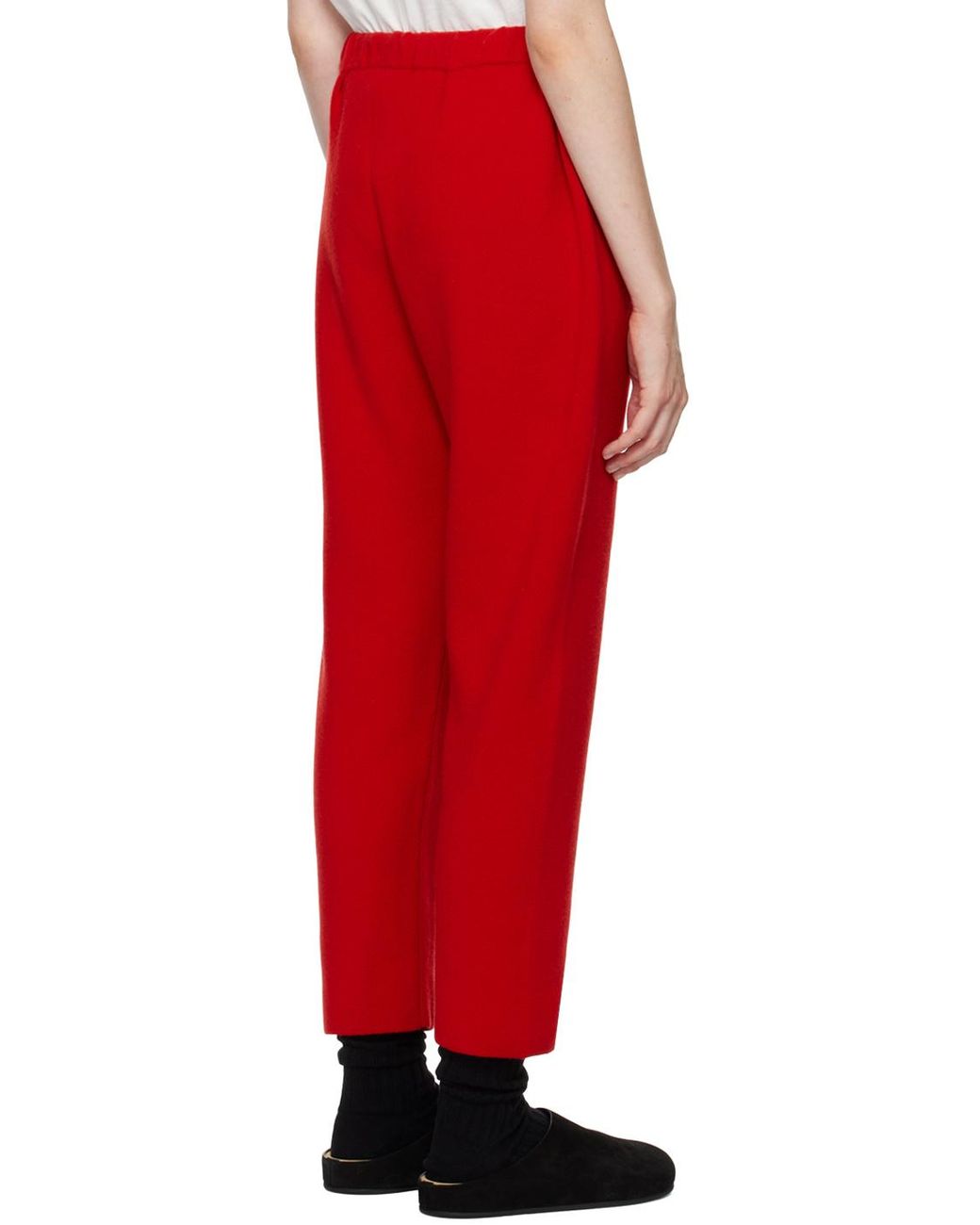 The Row Red Herea Cashmere Pants