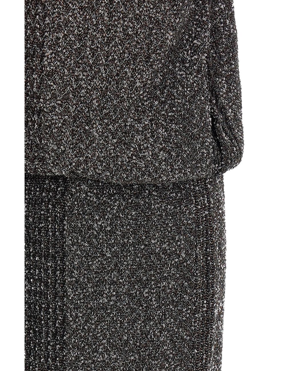 Missoni Gray Short-Sleeved Dress