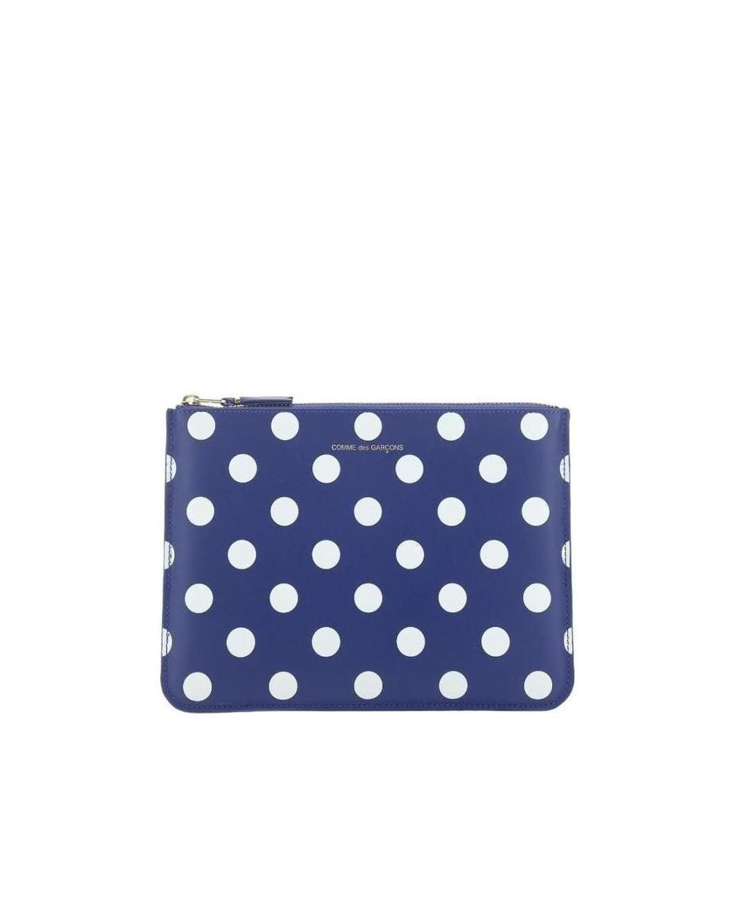 Comme des Garçons Blue Comme Des Garçons Wallet Polka Dot Clutch Bag for men
