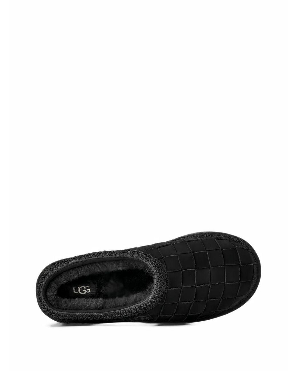 Ugg Black Tasman Logo Patch Woven Mules for men