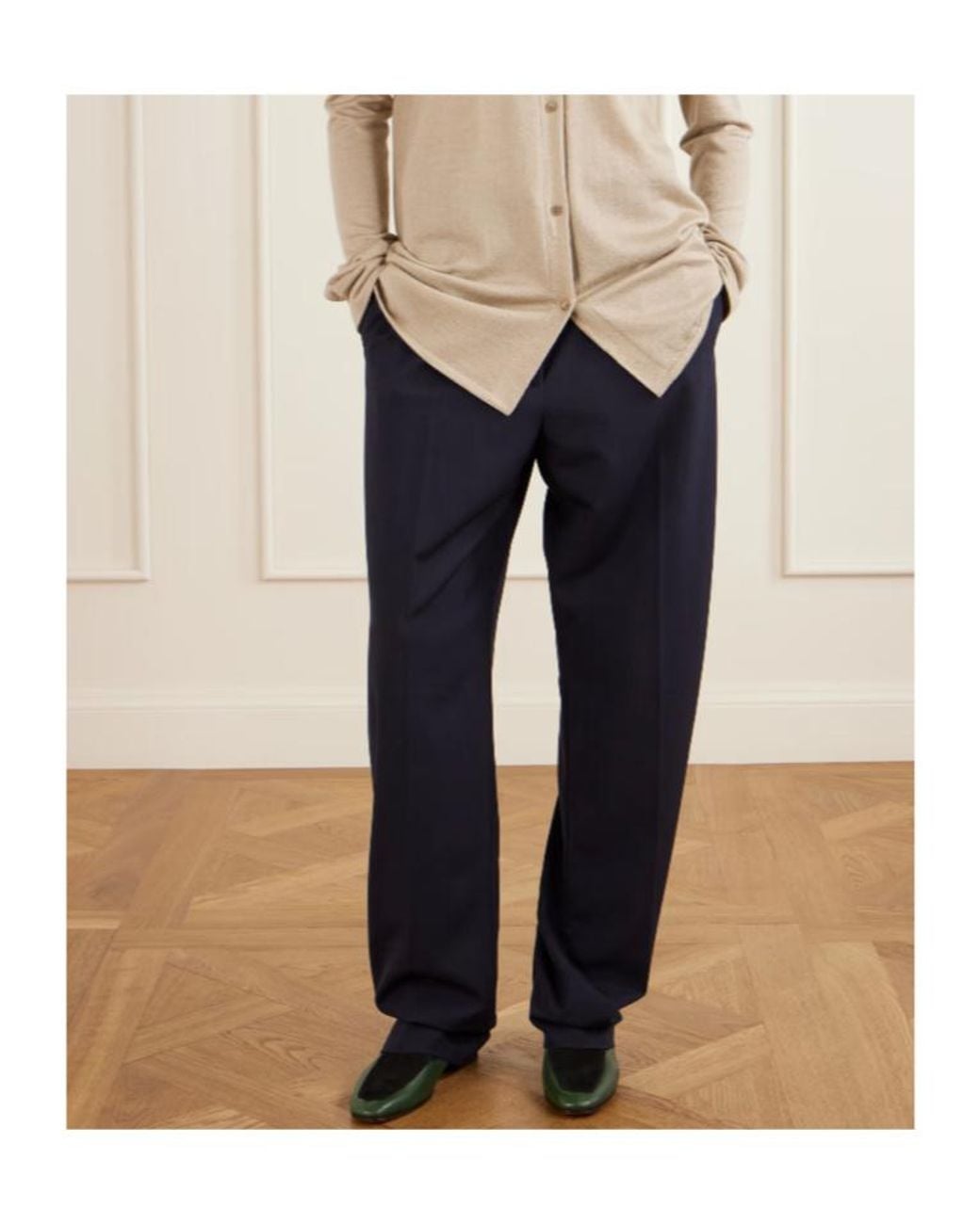 The Row Green Adam Loafers