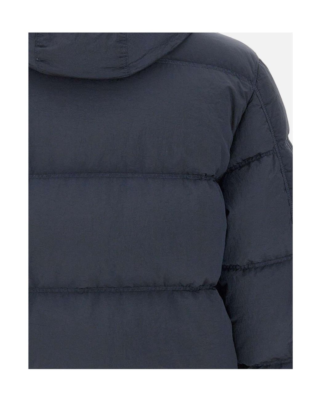 Stone Island Blue Logo Patch Zipped Jacket for men