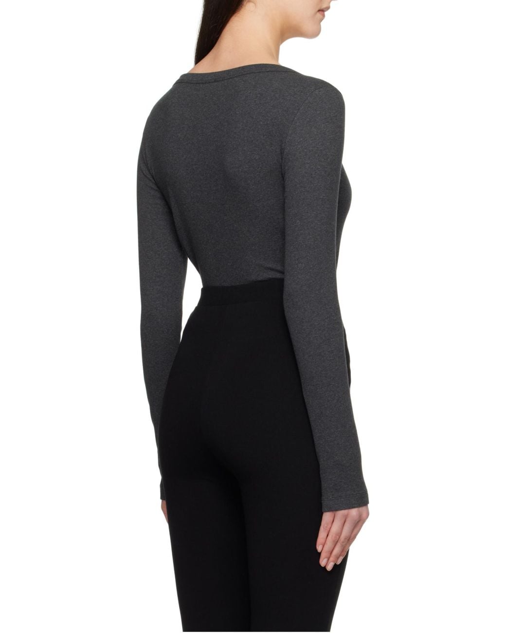 Totême  Black Totême Classic Long-Sleeve T-Shirt