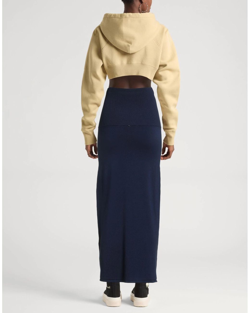 Sportmax Blue Knitted Bodycon Skirt