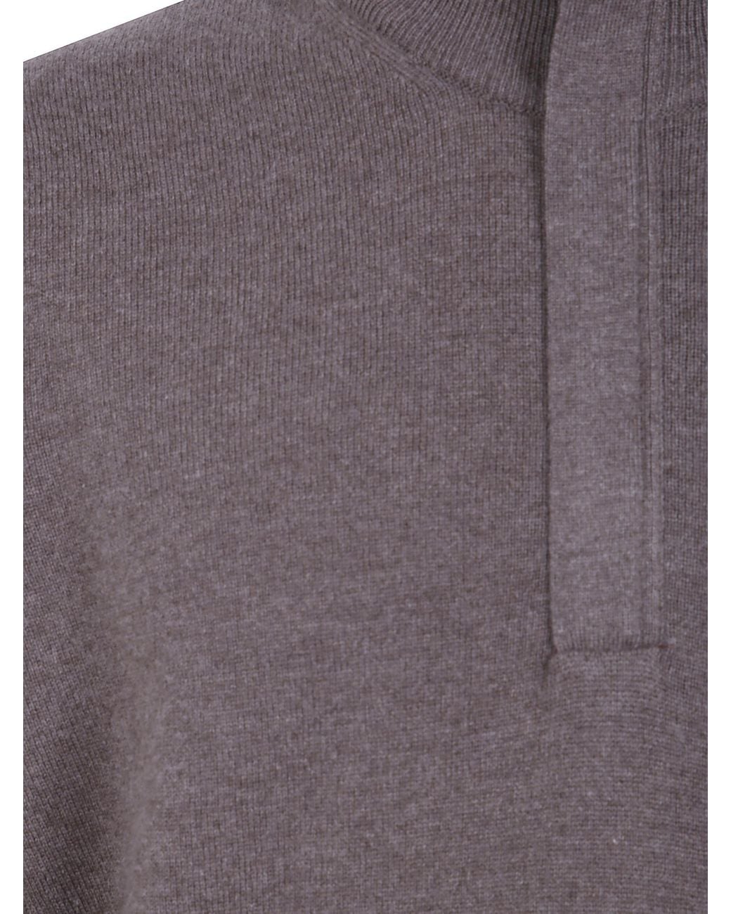 Gran Sasso Gray Long-Sleeved Sweater for men