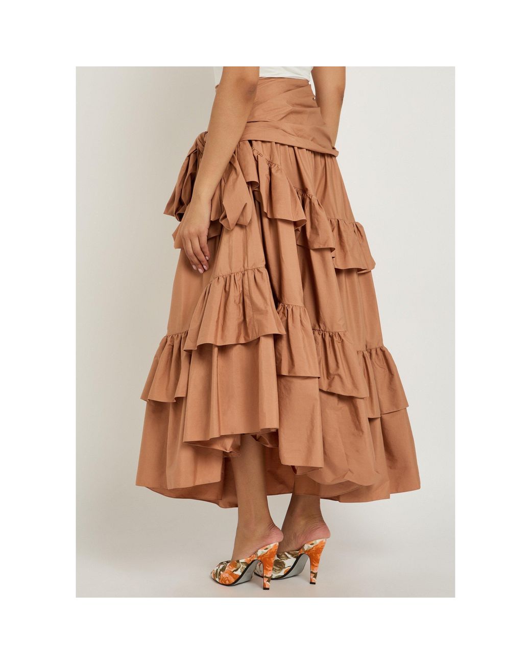 Chloé Brown Slim-Fit Midi Skirt