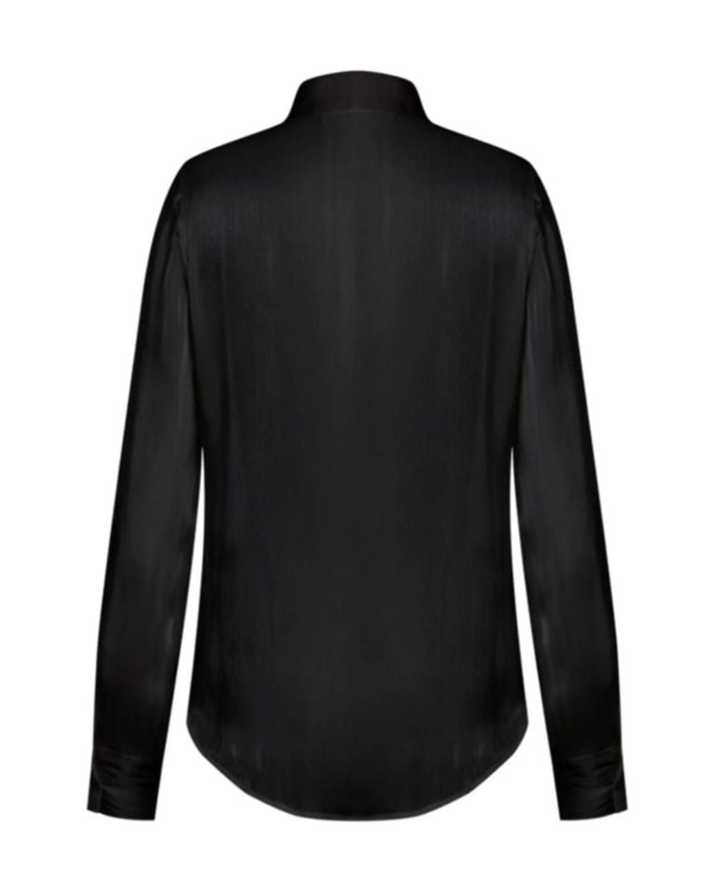 Dondup Black Satin-Finish Long-Sleeve Shirt