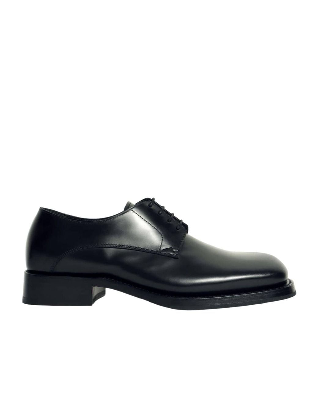 Bottega Veneta Black Lace-Up Loafers for men