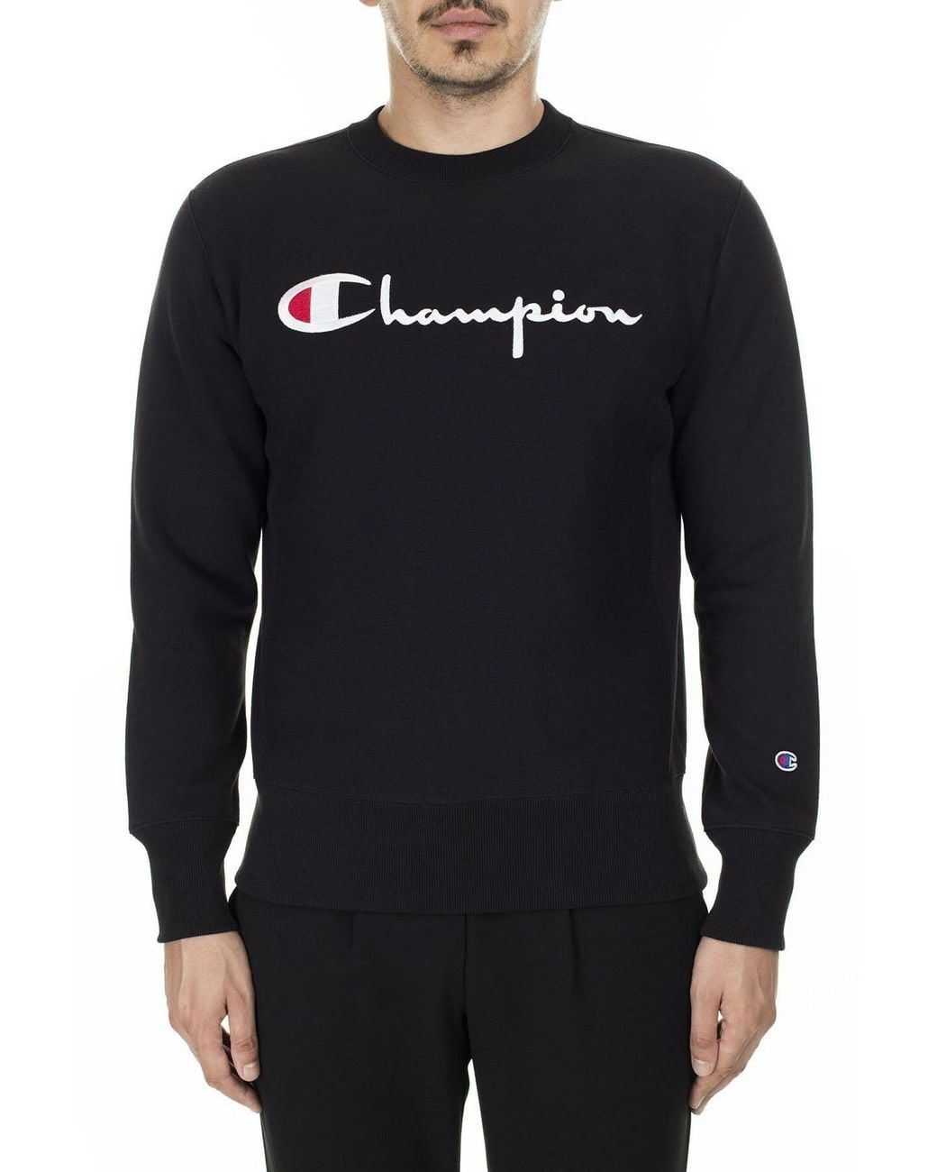 Champion Black Printed Pattern Pullover