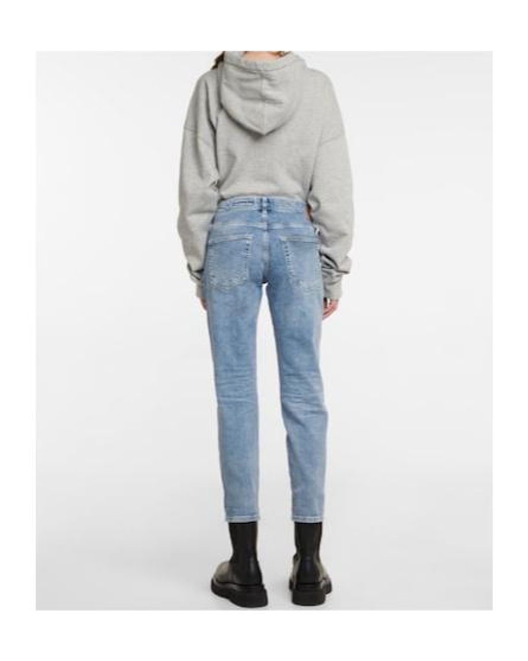 AG Jeans Blue Mid-Rise Slim Jeans