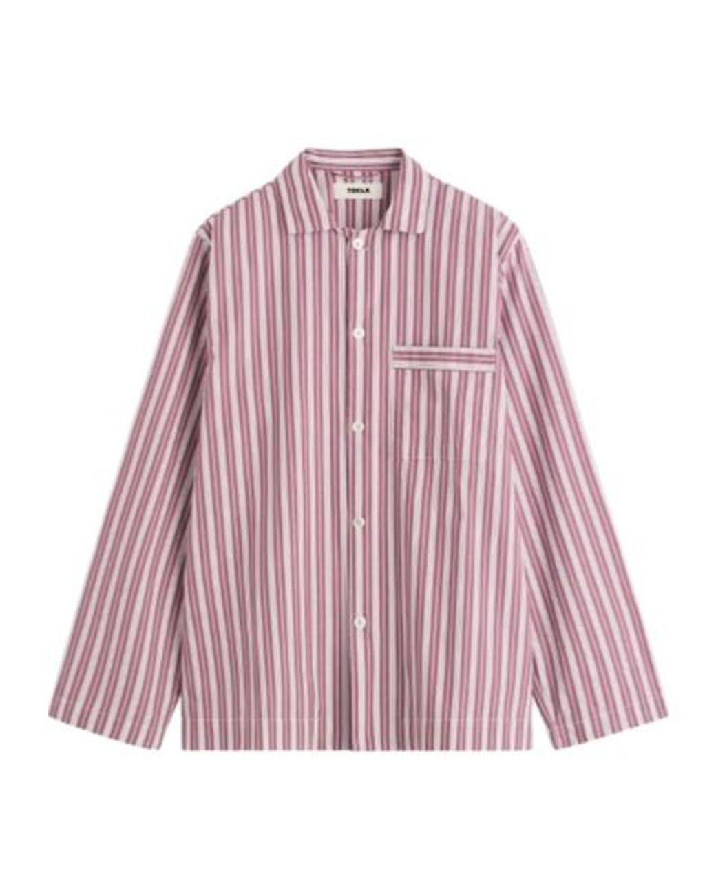 Tekla Red Striped Shirt Pajamas