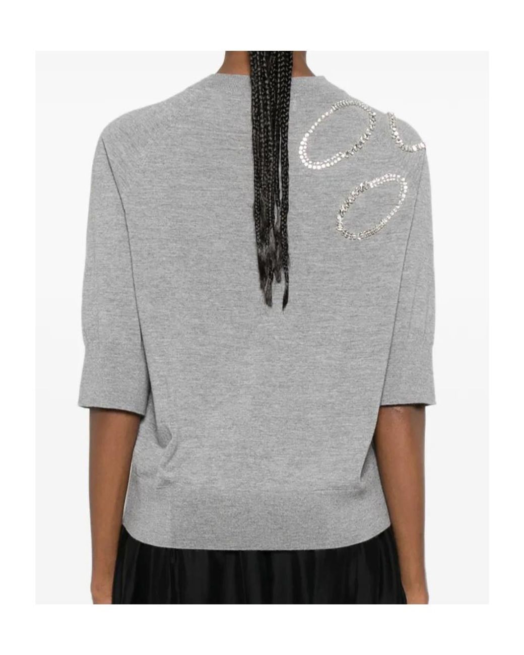Dries Van Noten Gray Crew Neck Sweater