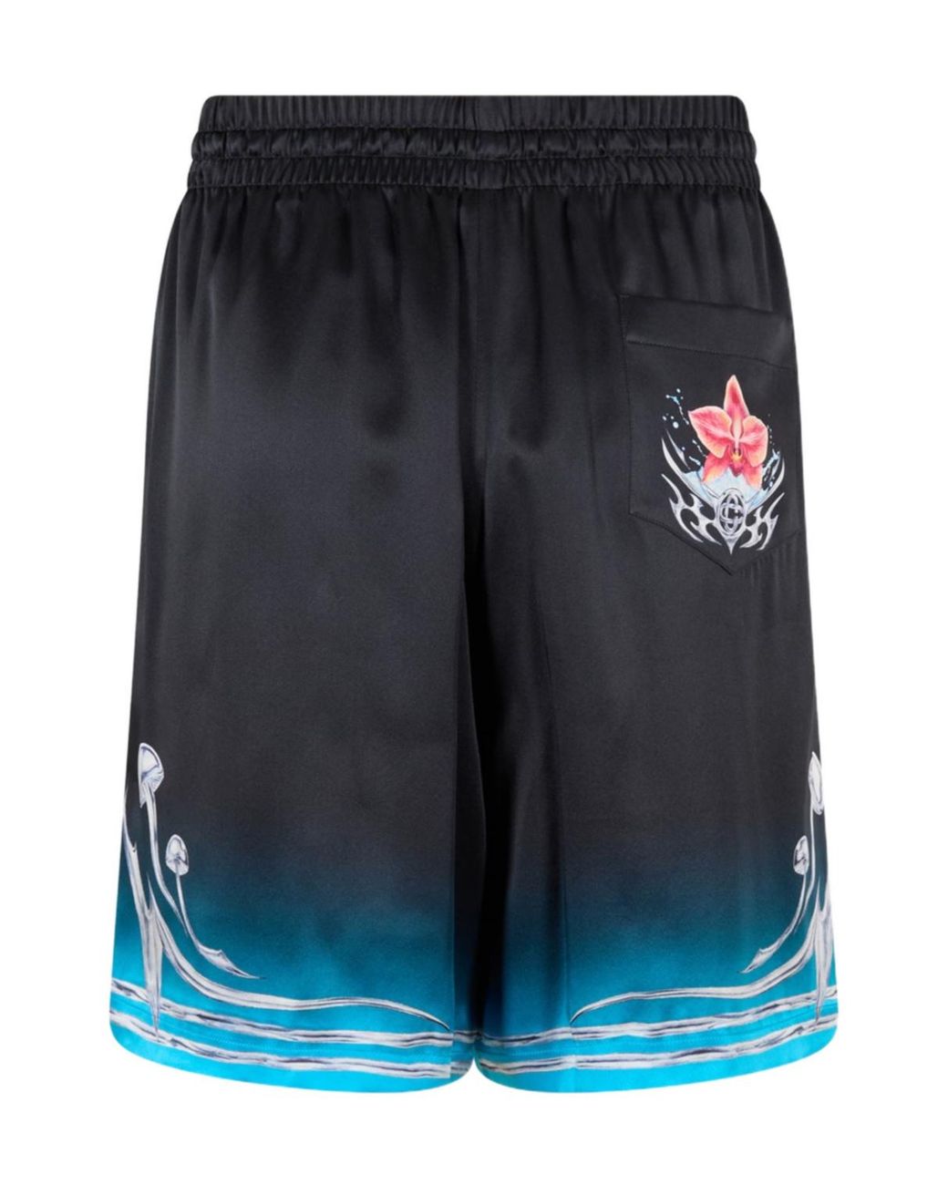 Casablanca Blue Elastic Waist Shorts for men