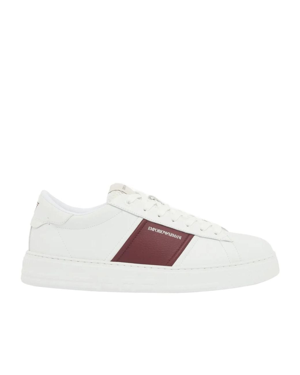 Emporio Armani White Lace-Up Sneakers for men