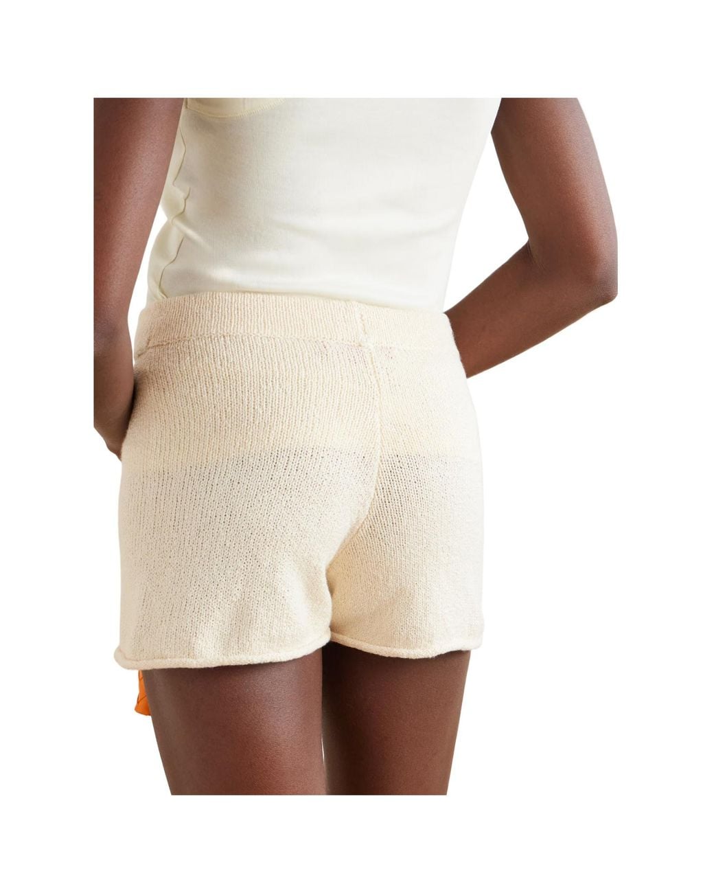 The Elder Statesman Natural Solid Color Casual Shorts
