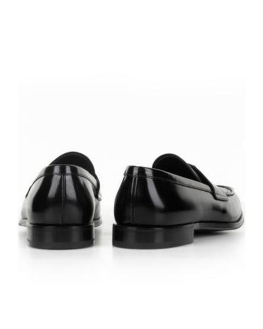 Prada Black Enamel-Triangle-Logo Slip-On Loafers for men