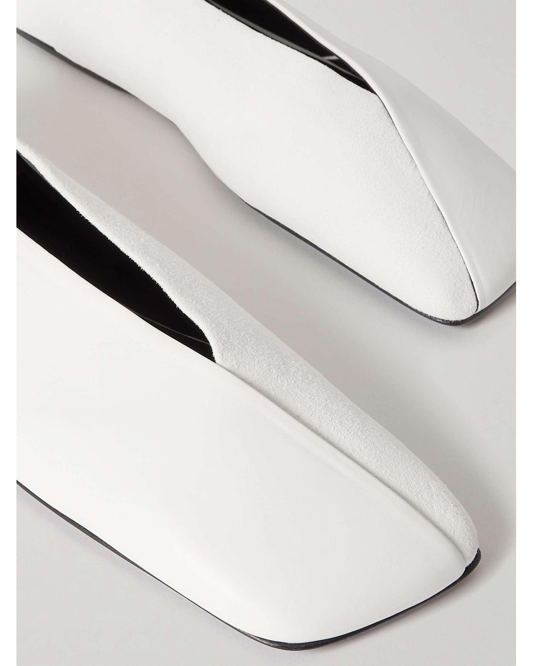 Jil Sander White Flat Ballet Shoes