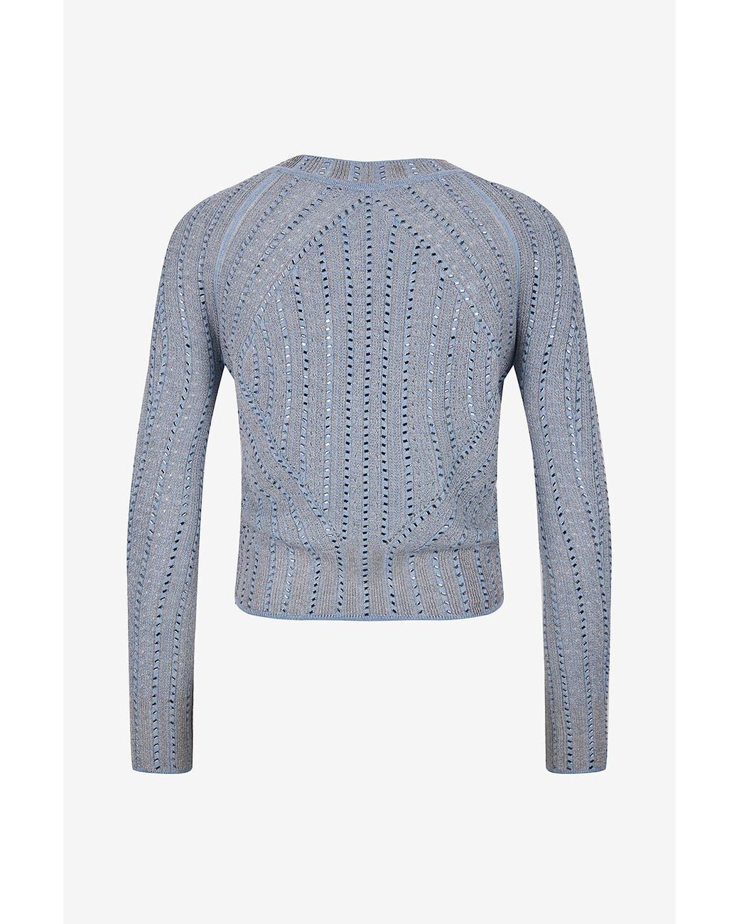 Ermanno Scervino Blue Crew Neck Cardigan