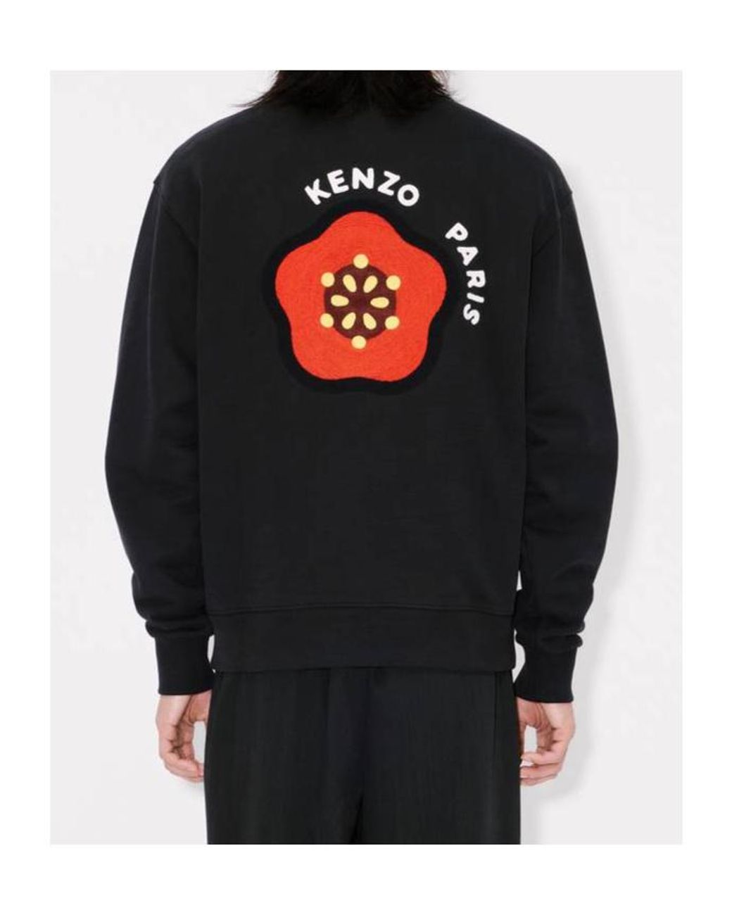 KENZO Black Pop' Embroidered Sweatshirt for men