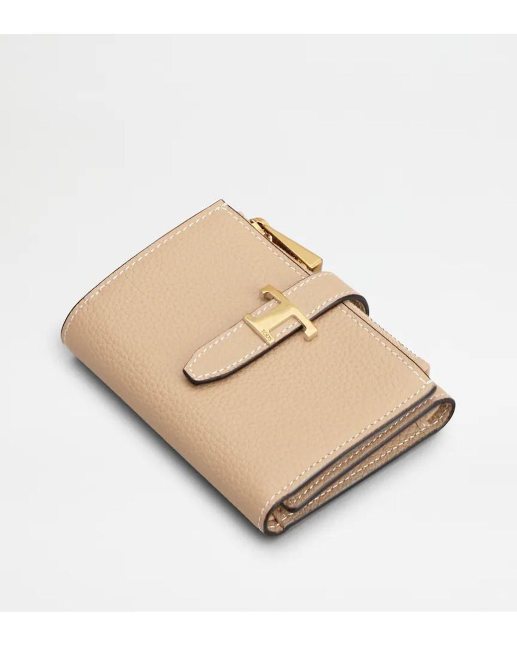 Tod's Natural T Logo Tab Wallet