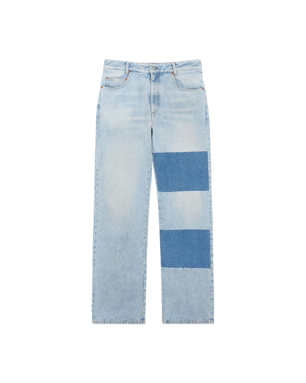 MM6 by Maison Margiela Blue Patchwork Jeans for men