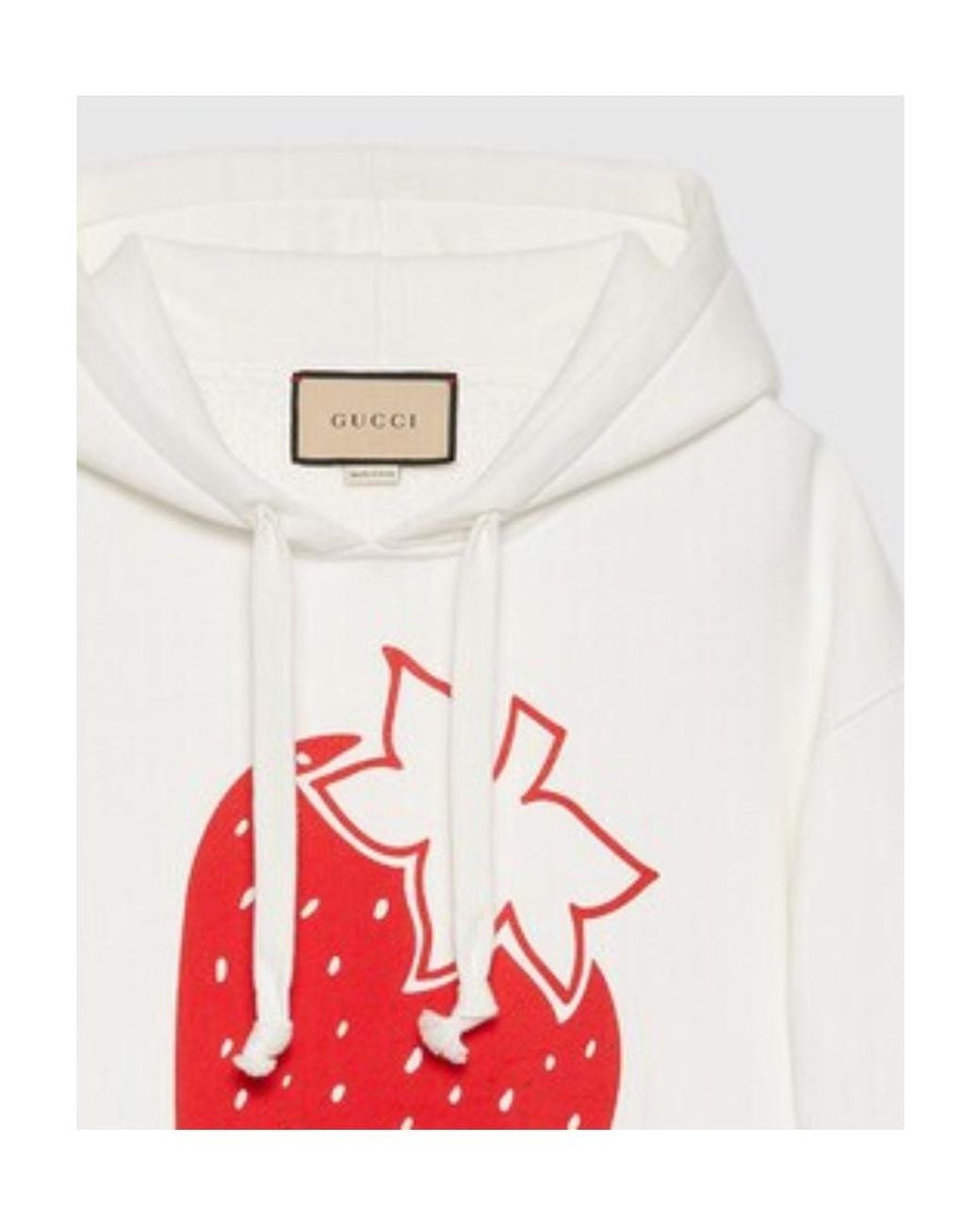 Gucci White Strawberry Hoodie