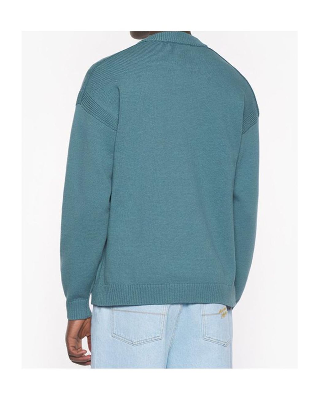 Maison Kitsuné Blue Bold Fox Head-Patch Cardigan for men