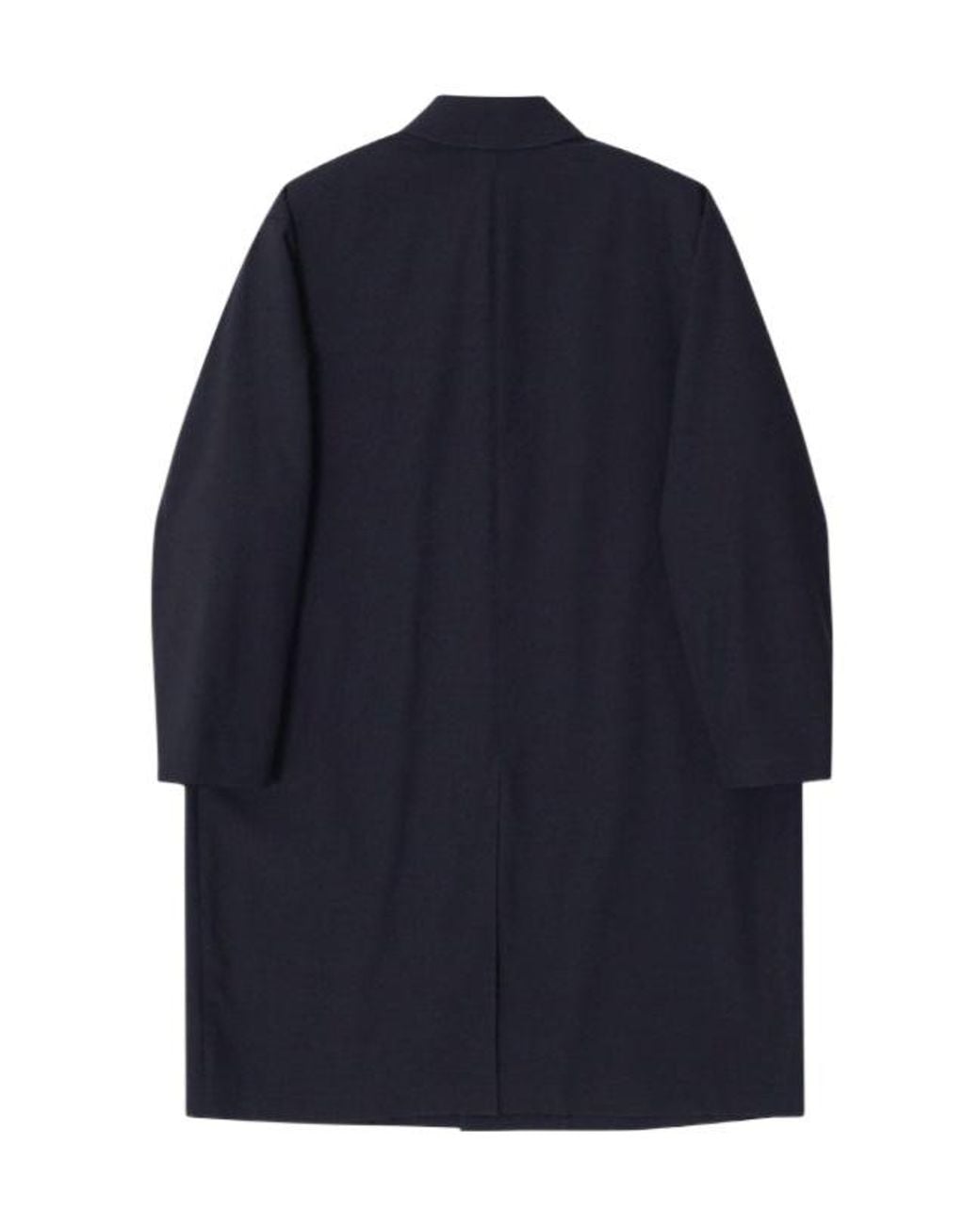 Auralee Blue Wool Collar Trench Coat for men