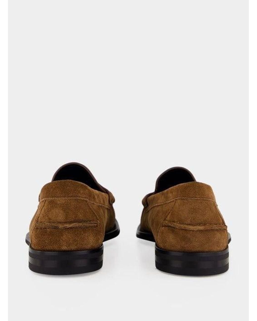 Prada Brown Round-Toe Loafers for men