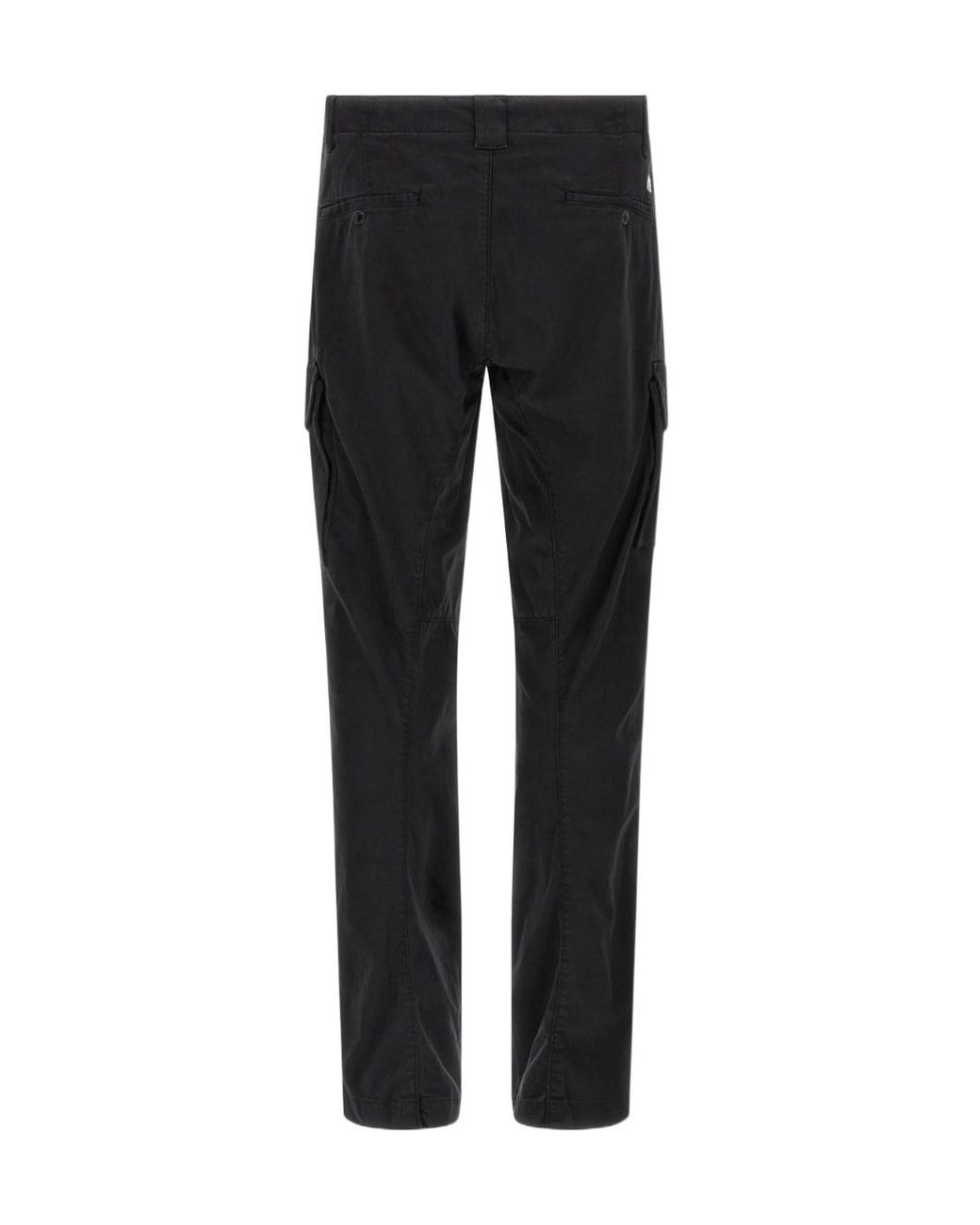 C P Company Black Satin Cargo Pants for men