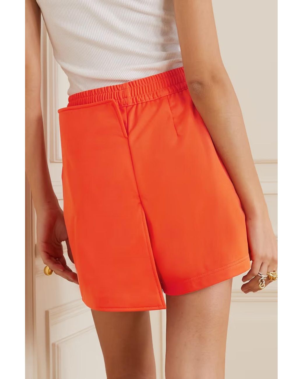 Adidas Originals Orange Y-3 Firebird Striped Knitted Shorts
