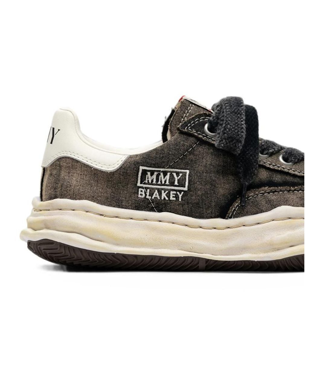 Maison Mihara Yasuhiro Gray Blakey Bleached-Canvas Sneakers for men