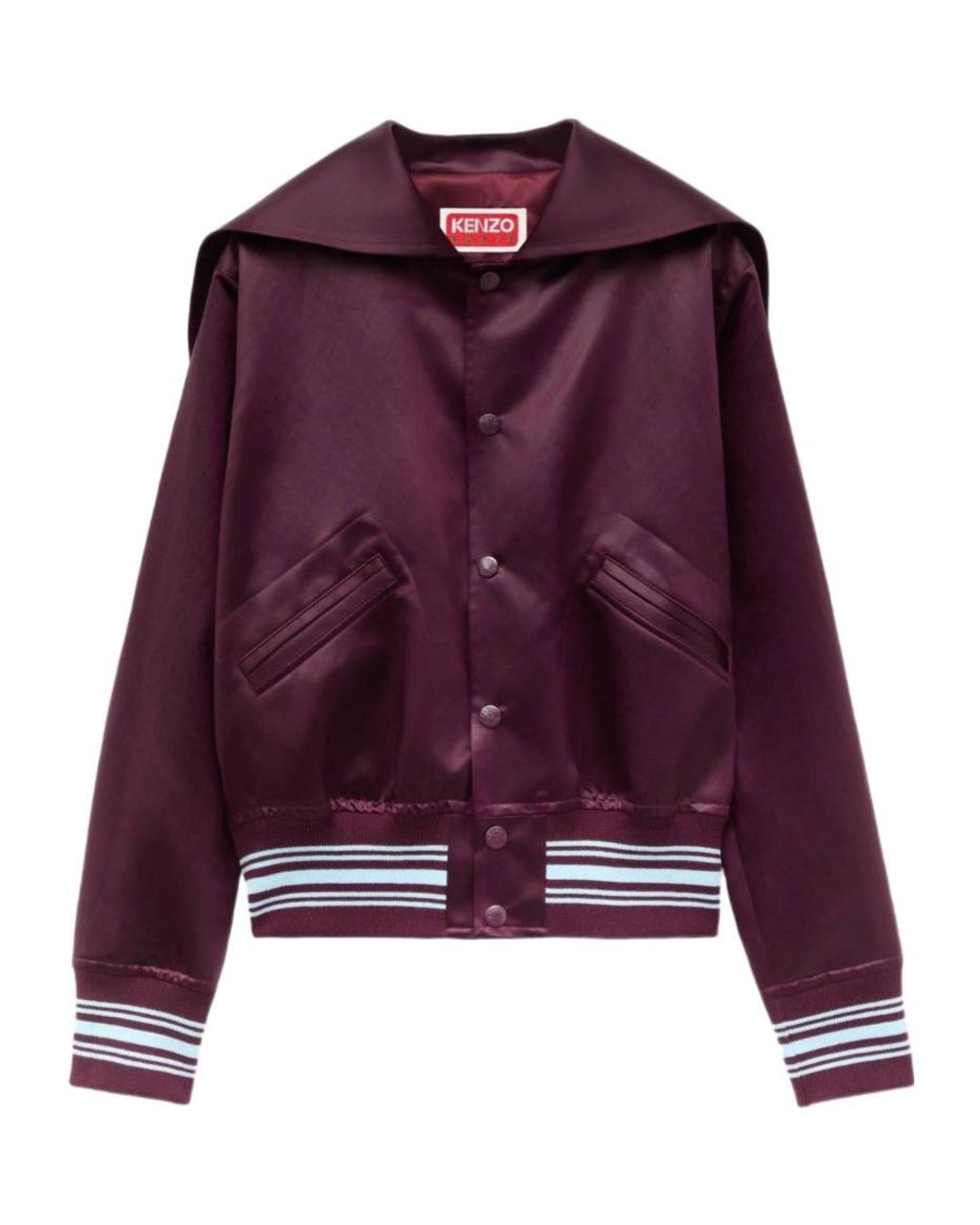 KENZO Purple Embroidered Logo Bomber Jacket